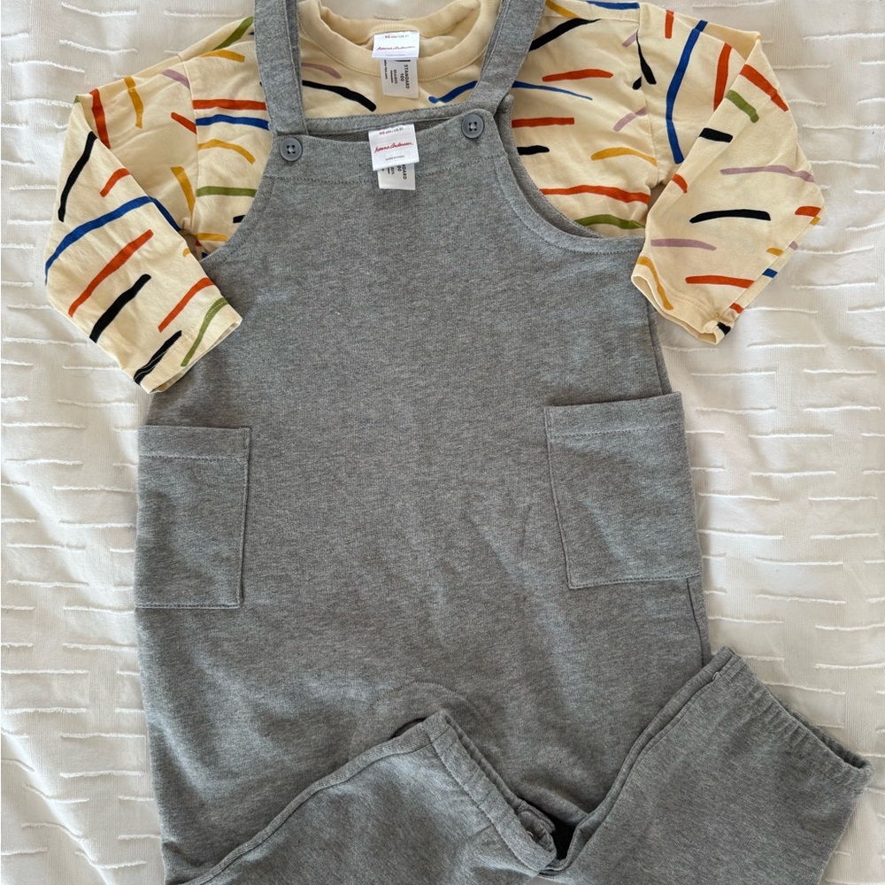 Gray Kids Overalls